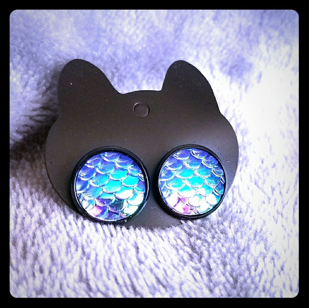 Mermaid scale earrings